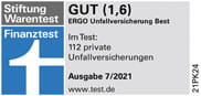 Unfallversicherung der ERGO als Produktvariante "Best" mit "Gut" bewertet.